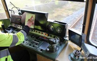 Im Führerstand der Lemvigbahn Lemvig Bahn VLTJ Führerstand Dänemark