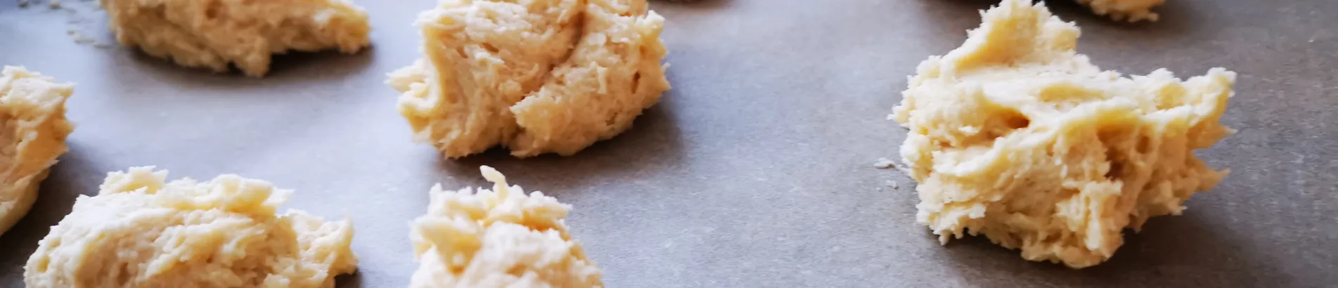 Dänische Buttercookies in der Zubereitung